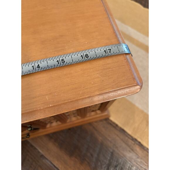 Vintage Tundra Jewelry Box 8 Drawer Wood Boho Retro MCM Mid Century Chest 80's - Picture 7 of 11